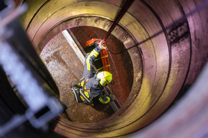 Blick in ein Abwasserbauwerk